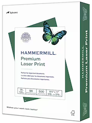 PAPER, MULTIPURPOSE, LASER PRINT, 8.5" X 11", 28 LBS, 98 BRIGHTNESS, 500 SHEETS/REAM LARGE